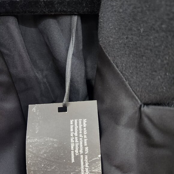 NWT Future Collective Black Double-Breasted Long Coat Size M - Picture 11 of 14